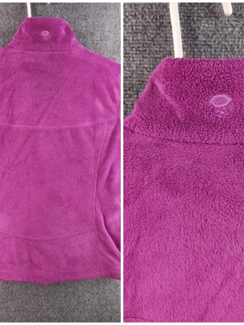 Mountain Hardwear Fleece Purple Jacket Woman Polyester Logo Medium Solid Hiking